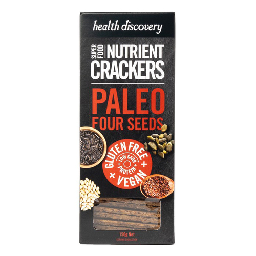 Health Discovery Paleo Four Seeds Nutrient Crackers 150g