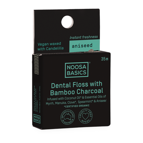 Noosa Basics Dental Floss with Bamboo Charcoal - Aniseed 35m
