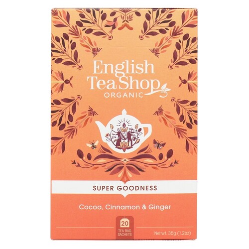 English Tea Shop Organic Cacao, Cinnamon & Ginger 20pc