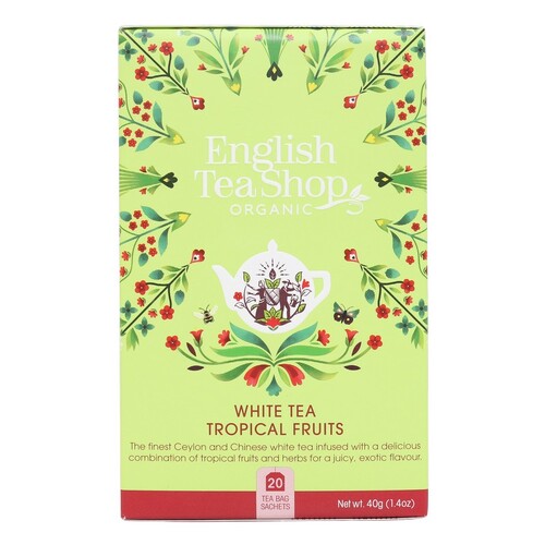 English Tea Shop Organic White Tea Tropical Fruits 20pc