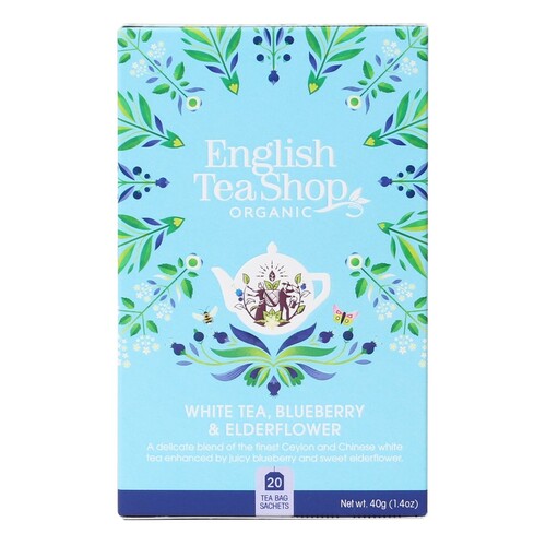 English Tea Shop Organic White Tea Blueberry & Elderflower 20pcs