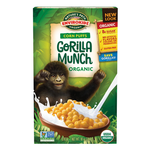 Nature's Path Envirokidz Organic Gorilla Munch Corn Puffs 284g