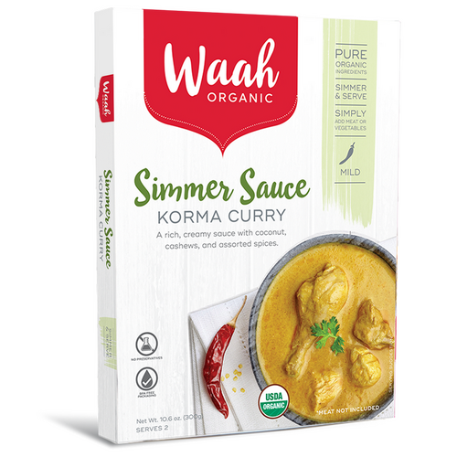 Waah Organic Simmer Sauce - Korma Curry 300g
