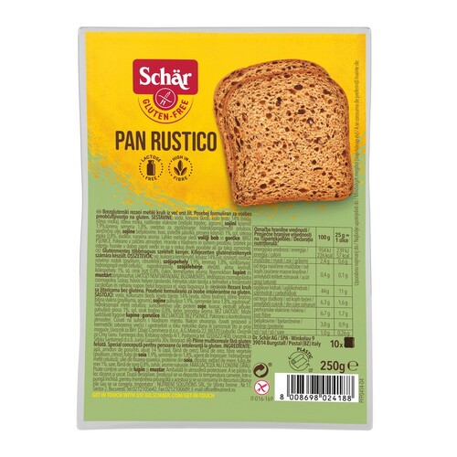 Schar Pan Rustico 250g NEW CONFIGURATION