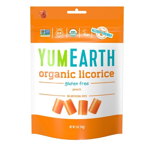 YumEarth Organic Licorice Peach 142g