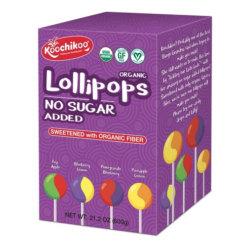 Koochikoo Organic Lollipops 100ct Display Box