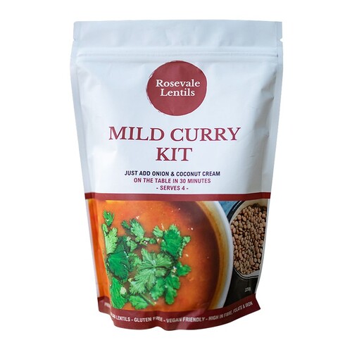 Rosevale Lentils Curry Kit - Mild 200g