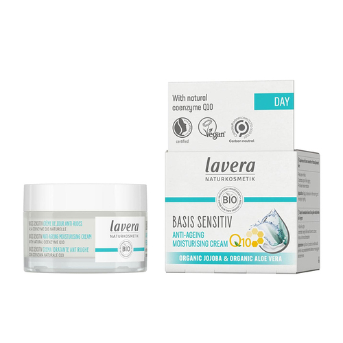 Lavera Basis Sensitiv Anti-Ageing Moisturising Day Cream Q10 50ml
