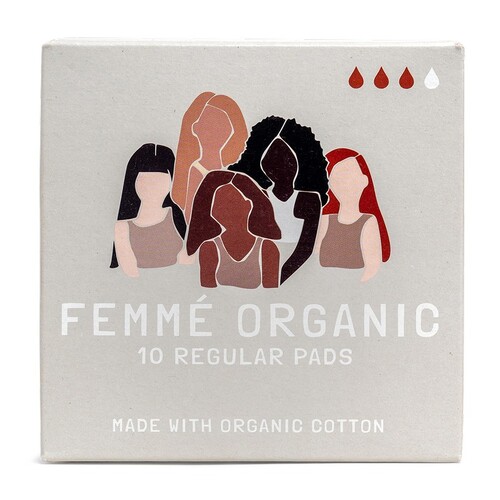 Femme Organic Cotton Pads - Regular (10pc)