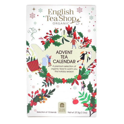 English Tea Shop White Advent Calendar 25 Teabags Sachets