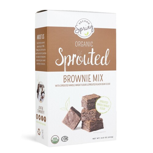 Second Spring Organic Sprouted Black Bean Brownie Mix 414g