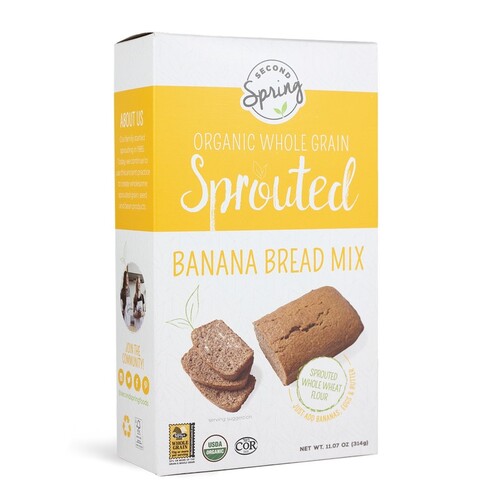 Second Spring Organic Sprouted Banana Bread Mix 314g
