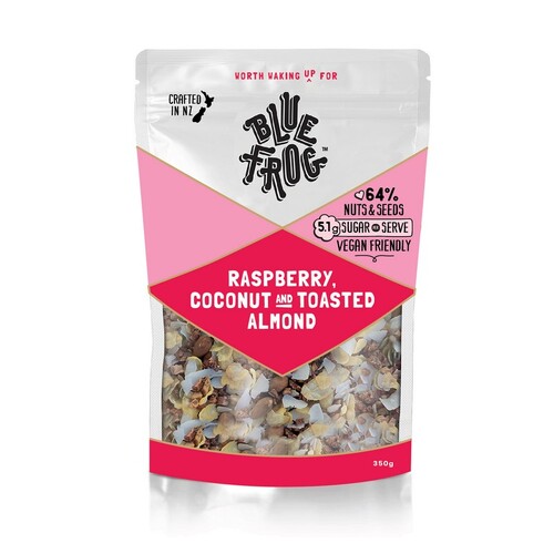 Blue Frog Cereal - Zesty Raspberry, Coconut and Toasted Almond 350g