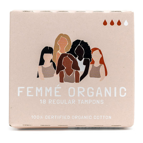 Femme Organic Cotton Tampons - Regular (18pc)