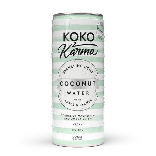 Koko & Karma Coconut Water - Sparkling Hemp 250ml