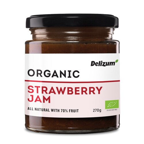 Delizum Organic Strawberry Jam 270g