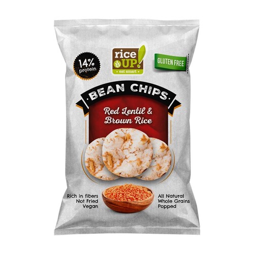 RiceUp Bean Chips Red Lentil & Brown Rice 60g