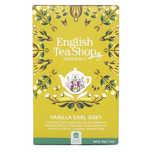 English Tea Shop Organic Vanilla Earl Grey Teabags 6x20pc