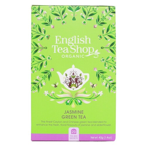 English Tea Shop Organic Jasmine Green Tea Teabags 6x20pc