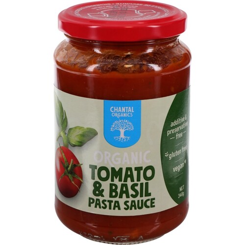 Chantal Organics Tomato & Basil Pasta Sauce 340g