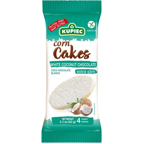 Kupiec Gluten Free Corn Cakes - White Chocolate Coconut 62g