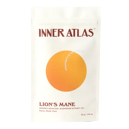 Inner Atlas Organic Lion's Mane Mushroom 10:1 Extract Powder 50g