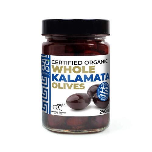 Foda Organic Whole Kalamata Olives 250ml