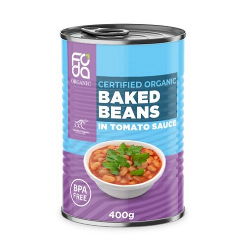 Foda Organic Canned Baked Beans 400g