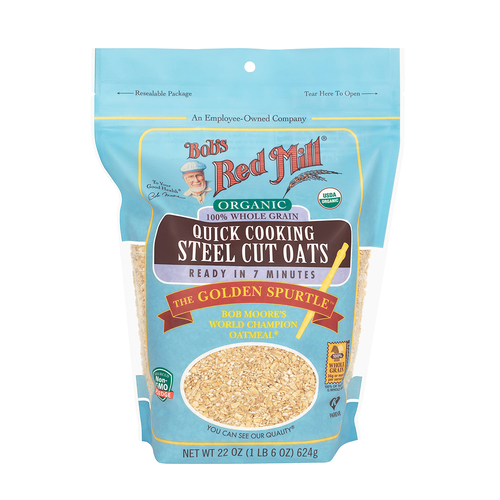 Bob's Red Mill Quick Cooking Steel Cut Oats - Organic 624g