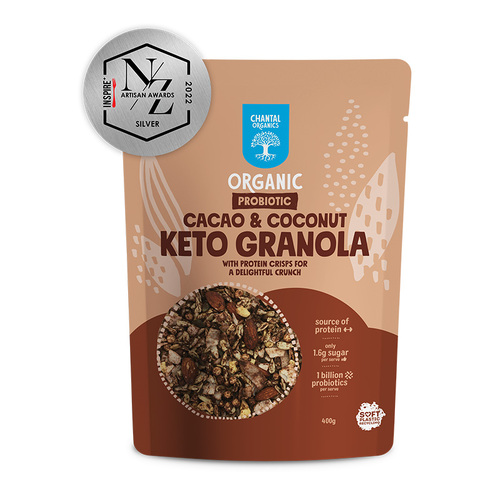 Chantal Organics Probiotic Cacao & Coconut Keto Granola 400g