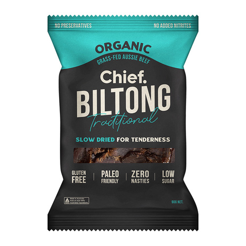 Chief Grass Fed Biltong - Traditional Beef 90g