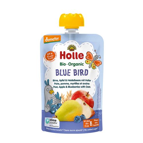 Holle Organic Pouch Pear, Apple & Blueberries with Oats 100g