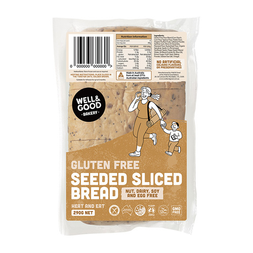 Well & Good Gluten Free Sliced Seeded Bread 290g