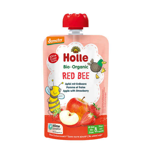 Holle Organic Pouch Apple with Strawberries 100g