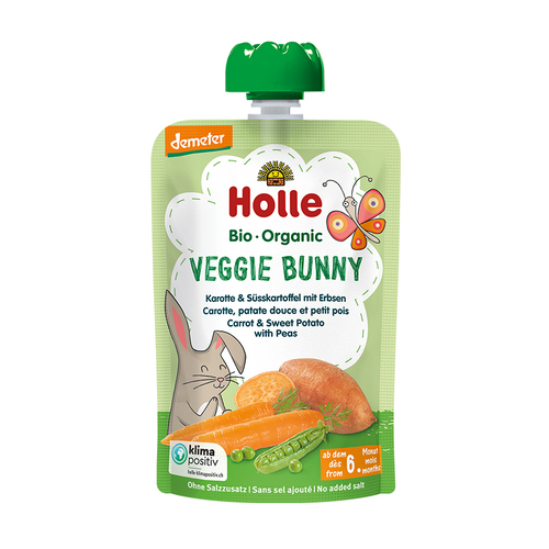 Holle Organic Pouch Carrot & Sweet Potato with Peas 100g