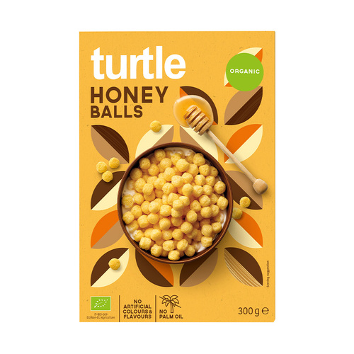 Turtle Cereal Organic Honey Balls 300g