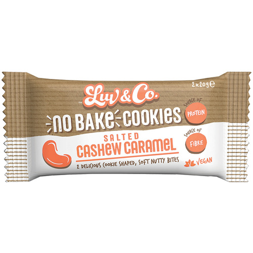Luv Sum Luv & Co No Bake Cookies - Salted Cashew Caramel 2x20g