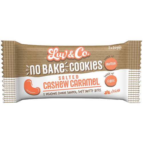 Luv Sum Luv & Co No Bake Cookies - Salted Cashew Caramel 2x20g