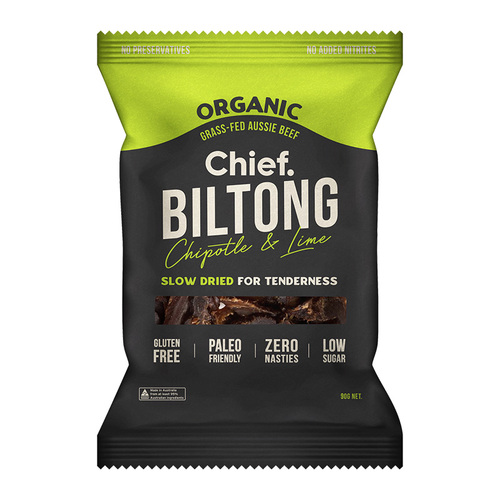 Chief Grass Fed Biltong - Chipotle & Lime 90g