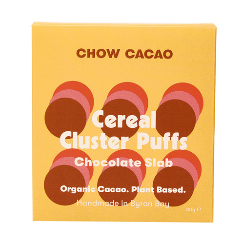 Chow Cacao Chocolate Slabs - Cereal Cluster Puffs 80g
