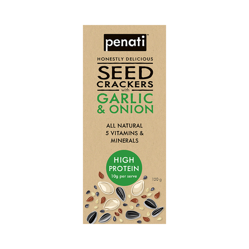 Penati  Seed Crackers - Garlic & Onion 120g
