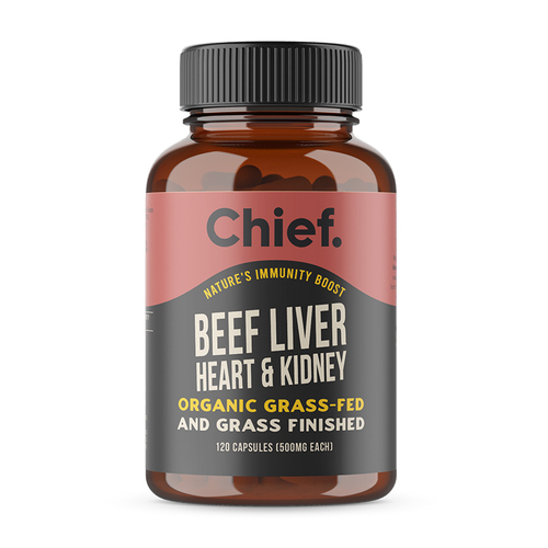 Chief Organic Beef Liver Heart & Kidney 120 Capsules
