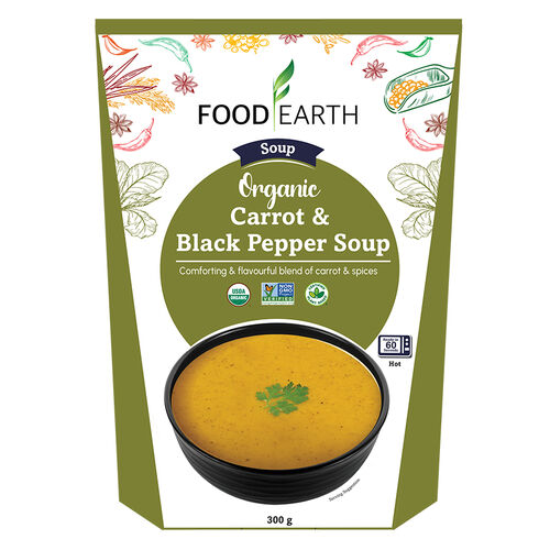 Food Earth Organic Soup - Carrot & Black Pepper 300g