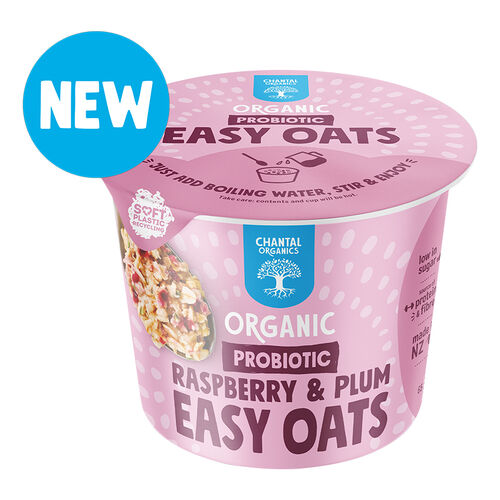 Chantal Organics Probiotic Easy Oats Plum & Raspberry 65g