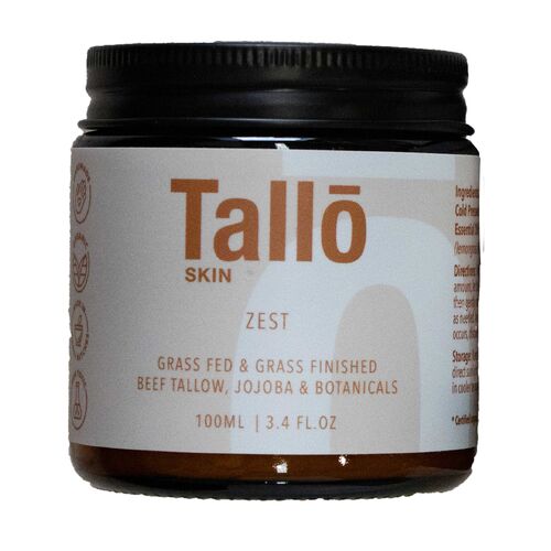 Tallo Skin Organic Tallow Cream - Zest 100ml