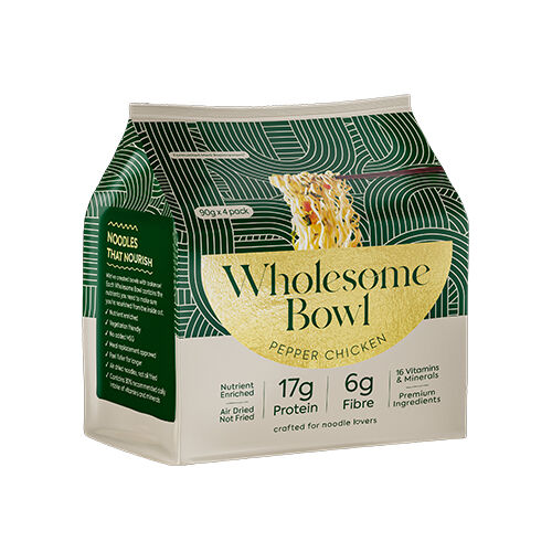 Wholesome Bowl Noodle Pack - Pepper Chicken 4x90g