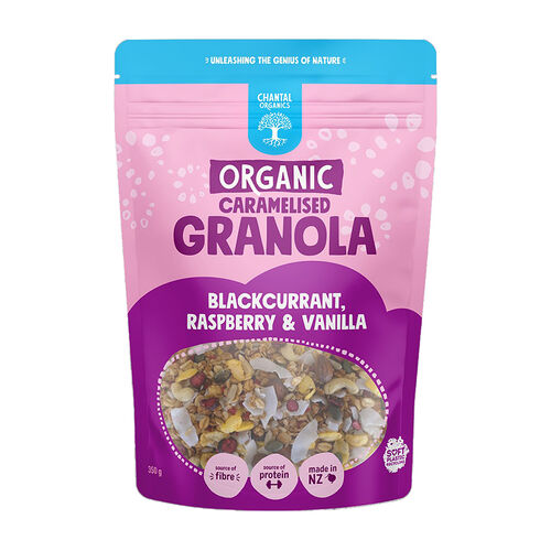 Chantal Organics Blackcurrant, Raspberry & Vanilla Granola 350g