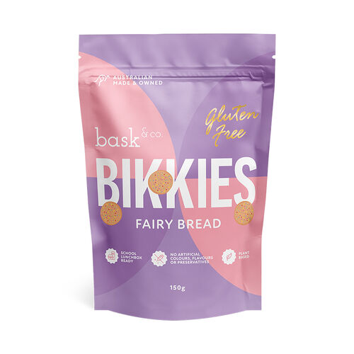 Bask & Co Gluten Free Bikkies - Fairy Bread 150g