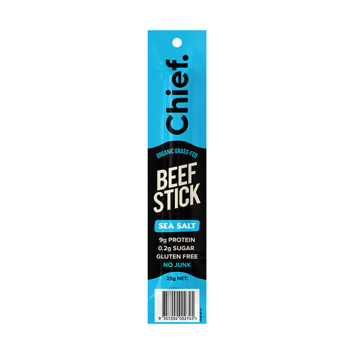 Chief Grass Fed Beef Stick - Sea Salt 25g