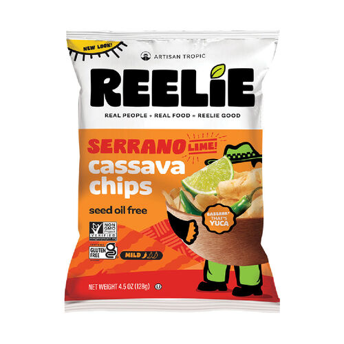 Reelie Cassava Chips - Serrano Lime 128g